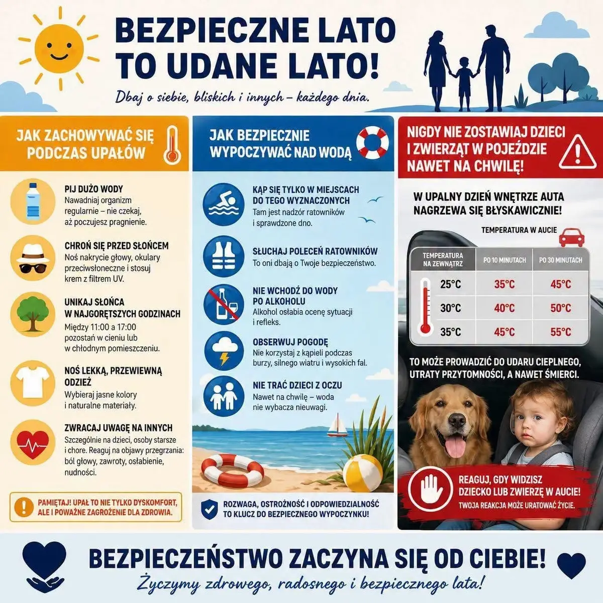 Zasady bezpieczeństwa na wakacje - jak zadbać o siebie i bliskich