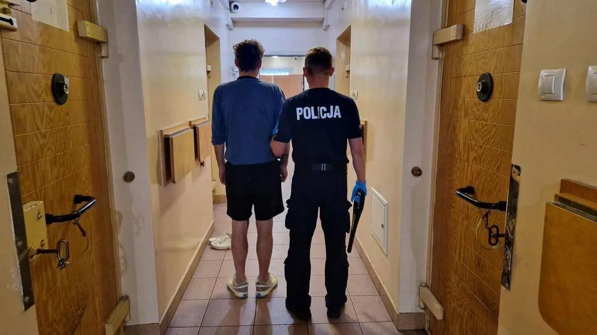 Zatrzymanie sprawcy usiłowania kradzieży z włamaniem w Pabianicach