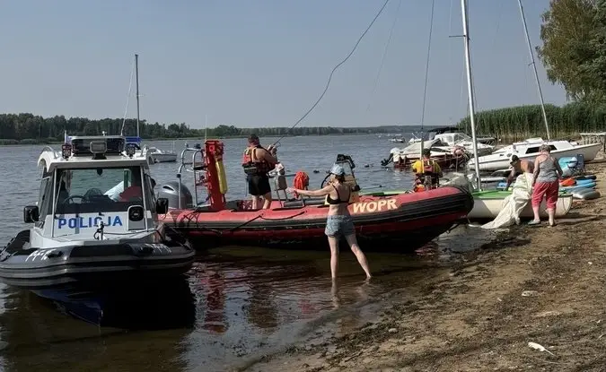 Interwencje służb na Zalewie Sulejowskim po gwałtownej zmianie pogody