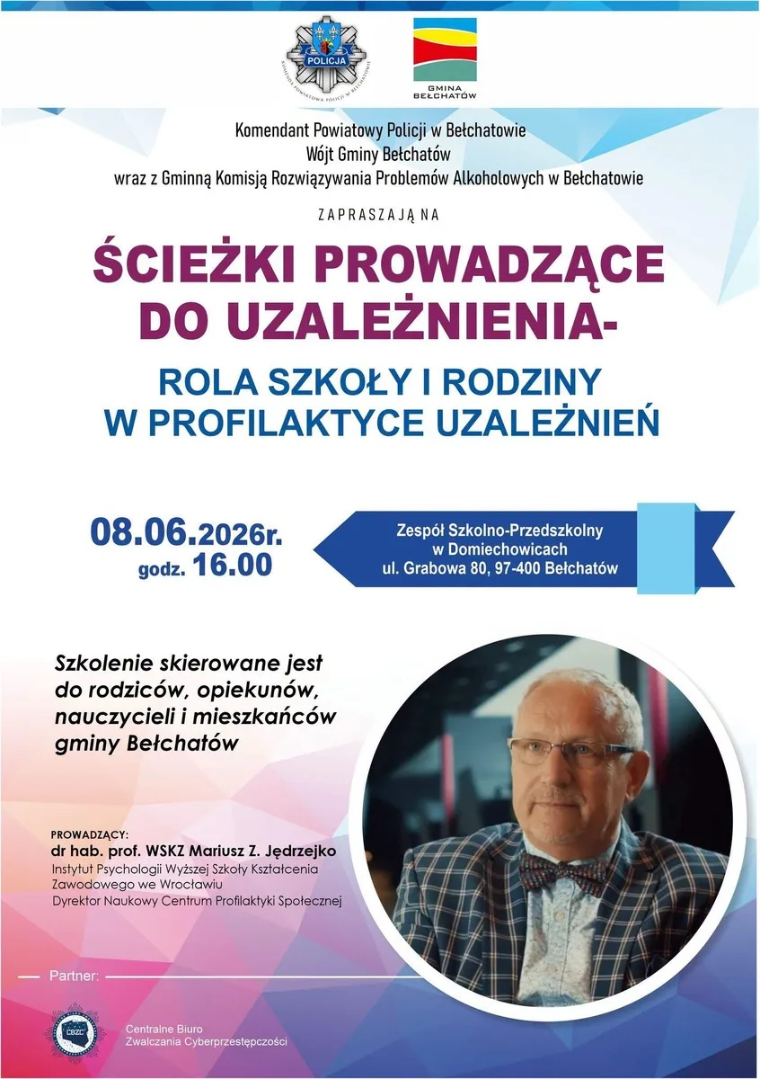 Bezpłatne szkolenie o uzależnieniach oraz zagrożeniach w sieci 8 czerwca w Domiechowicach