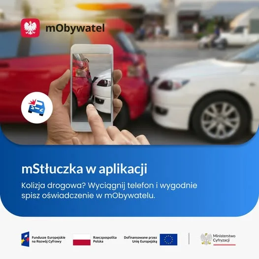 mStłuczka – łatwe zgłaszanie kolizji drogowej w aplikacji mObywatel