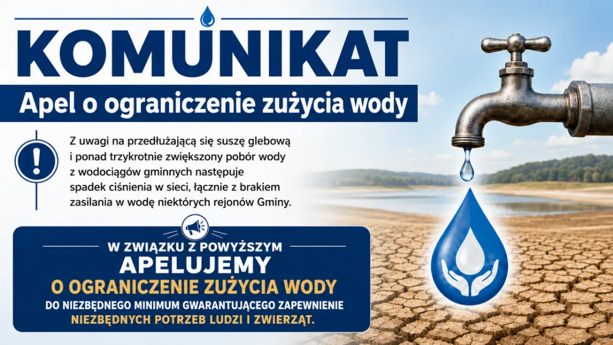 Apel o ograniczenie zużycia wody