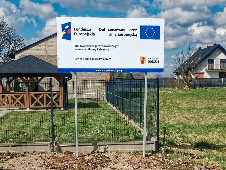 Postępy w budowie ścieżek pieszo-rowerowych w Gminie Pabianice
